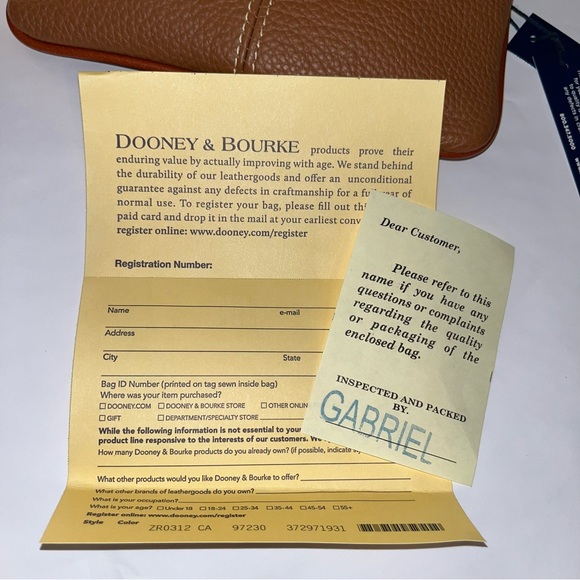 Dooney & Bourke Carmel Pebble Grain Large Slim Wristlet - Picture 11 of 11